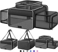 Top and 2 Sides Expandable Cat Carrier 18x13.5x9.5, TSA Airline Approved Dog by SHARLOVY