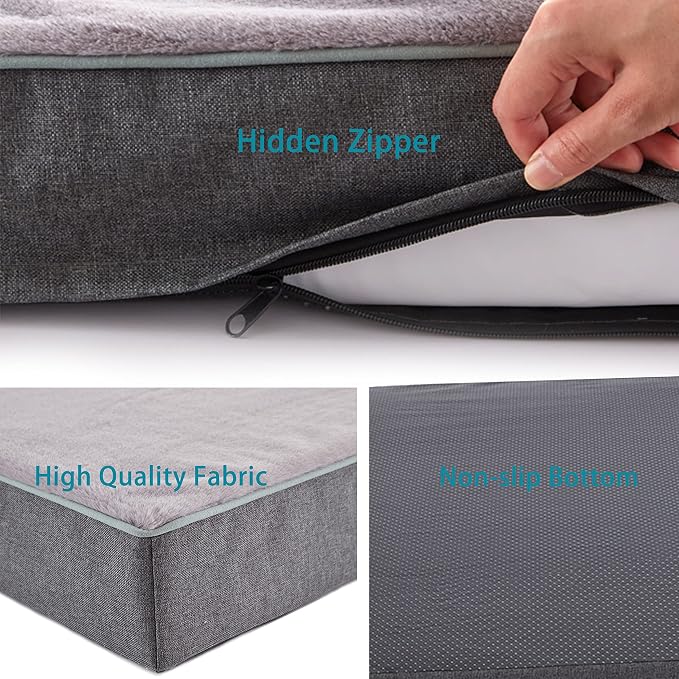 Orthopedic Memory Foam Dog Bed, Dog Crate Bed - Image 4