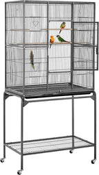 Yaheetech 63-Inch Wrought Iron Rolling Large Bird Cage by Yaheetech