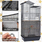 JULMELON 2Pcs Adjustable Bird Cage Seed Catcher Birdcage Nylon Mesh Cover - Image 3