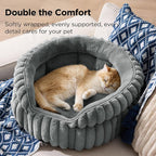Bedsure ComfyFleece™ Small Cat Bed, Washable Round Cute Pet Beds - Image 2