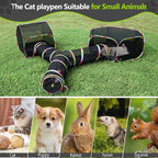 Outdoor Cat Enclosure with Cat Tunnel, Playhouse and Cat Toy Ball with Bell - Image 7