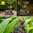 Dog Statue, Solar Garden Statues, Dog Decor - Image 2