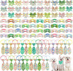 Reginary 100 Pieces Dog Bow Tie Collar Set Include 40 Dog Neckties, and 30 by Reginary