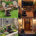 Lyeasw Garden Statues Bears, Solar Reading Bear Statue - Image 9