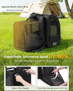 Pecute Cat Backpack Carrier XL, Expandable Pet Backpack - Image 3