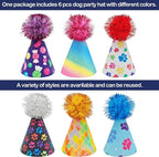 6pcs/Pack Mini Dog Party Hats for Small XS Cat Puppy Doggie Kitten Rabbit - Image 4