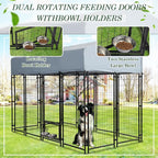 Grepatio Outdoor Dog Kennel for Large Dogs, Heavy Duty Welded Wire Steel Dog - Image 3