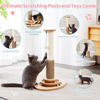 Made4Pets Cat Scratching Post, 4-in-1 Interactive Trackball Toys - Image 2