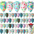 Weewooday 50 Pcs Hawaiian Dog Bandanas Bulk by Weewooday