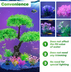 Ameliade Aquarium Artificial Plastic Plants Decoration, Aquarium Tree Decor Set - Image 6
