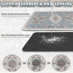 PUPTECK Dog Food Mat, Absorbent Pet Feeding Bowl Mat, Non-Slip Dog Mat - Image 3