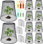 10 Pcs Chicken Wire Cloche Plant Covers Garden Netting Metal Heavy Duty Plant by Dukelai