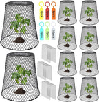10 Pcs 9"×9" Chicken Wire Plant Protectors from Animals, Plant Cage Garden by Doksving