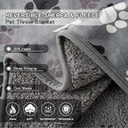 Waterproof Dog Blankets Pet Blanket 60"x80", Soft Fluffy Sofa Car Bed Protector - Image 4