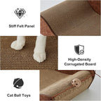 2 Pack 26'' Cardboard Cat Scratcher Bed - Image 8