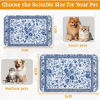 Blue Flower Dog Food Mat, Absorbent Pet Feeding Mat - Image 6