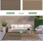 GENIMO Outdoor Rug for Patio Clearance, Reversible Plastic Straw Rugs for RV - Image 2