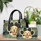 Personalized Pet Mom Leather Handbag – Custom Name Dog Cat Photo Purse - Image 3
