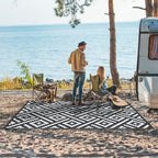GENIMO Outdoor Rugs 8x10 Waterproof, Reversible Mats, Area Plastic Straw Rug - Image 2