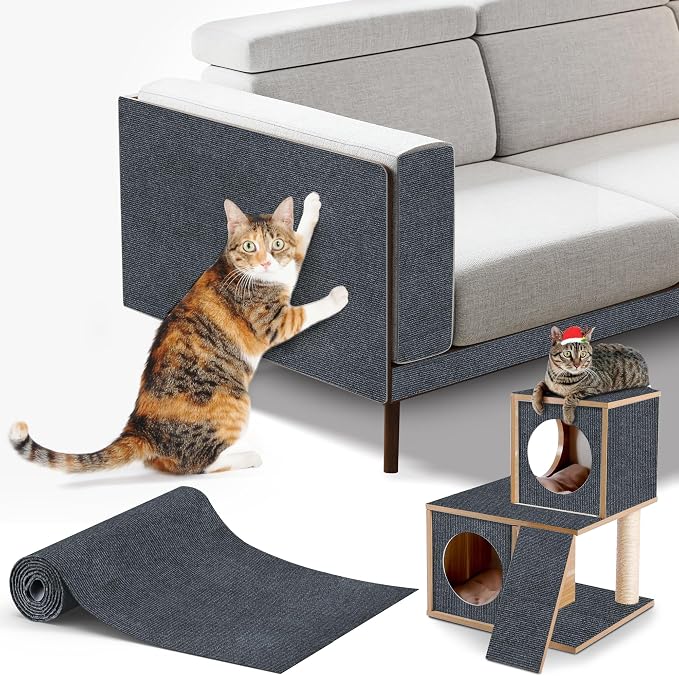 Cat Scratching mat Self-Adhesive, Trimmable Furniture Protector by ALEIFLEforKidsAdultsCosplayGift