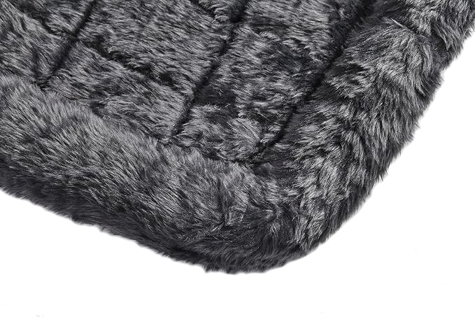 MidWest Homes for Pets QuietTime Giant Dog Bed – Gray Faux Fur Bolster - Image 5