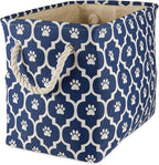 Bone Dry Pet Storage Collection Lattice Paw Print, Nautical Blue, Medium - Image 3