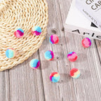 KALIONE 30 Pcs Soft Plush Cat Ball 1.2-inch Rainbow Cat Toy Balls Fuzzy Kitty - Image 5