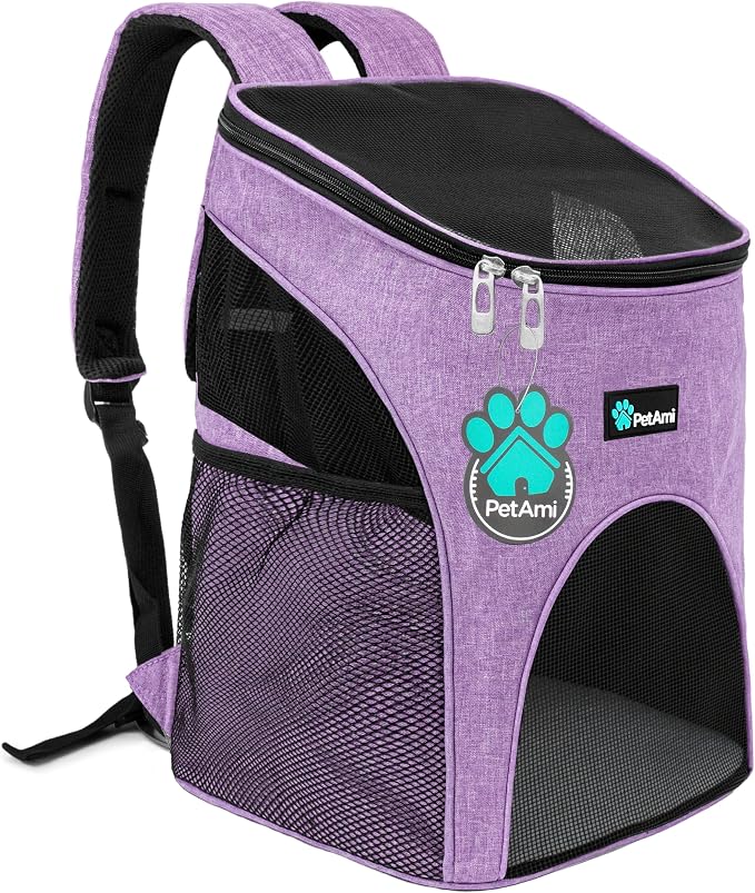 PetAmi Small Dogs and Cat Backpack Carrier, Airline Approved Pet Backpack by PetAmi
