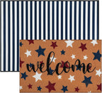 Tinideya 2 Pcs Door Mat Welcome Non Slip Coir Mats Floor Layering Doormats - Image 6