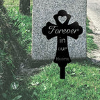 Grave Decorations for Cemetery: Forever in Our Hearts Metal Pet Grave Marker - Image 5