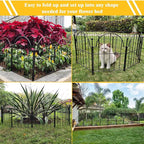 Garden Fence, 22 in x 10.83 ft Arched Rustproof Metal No Dig Fence Garden Fence - Image 5