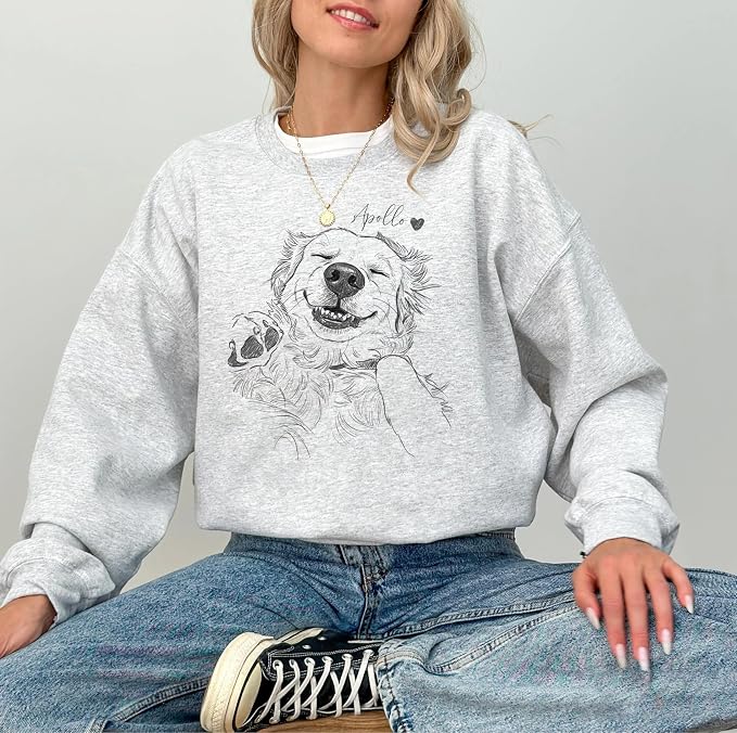 Custom Pet Sweatshirts with Photo and Name, Personalized Dog Sweatshirt - Image 2