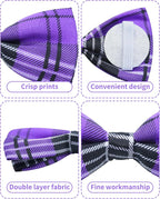 PET SHOW 8 Pack Plaid Big Dogs Collar Bow Ties - Image 3