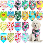 Frienda 20 Pcs Summer Spring Dog Bandanas Hawaiian Style Washable Triangle Pet by Frienda