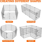 Yaheetech 30" High 8 Panel Foldable Metal Dog Exercise Pen Pet Playpen Dog - Image 8