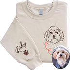 LOVELYPOD Custom Embroidered Dog Mom Sweatshirt by LOVELYPOD