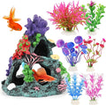 MyLifeUNIT Fish Tank Plants, 7 Pieces Colorful Aquarium Plants and Coral Reef by MyLifeUNIT