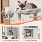 Yaheetech Cat Tree for Indoor Pets, 36in Tower Condo w/Extra Large Perch - Image 4