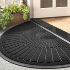 tchdio Door Mat Outdoor Indoor Entrance Doormat-Semicircular Durable Rubber Non by Tchdio