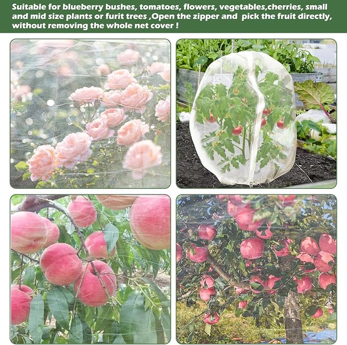 10 x 10ft Extra Large Fruits Tree Netting, Garden Mesh Insect Tree Cover - Image 7