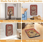 2 Packs Art Cat Wall-Mountable Scratching Board 16.7x11x1 Inch Cat Wall Scratch - Image 5