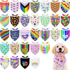 30 Pcs Rainbow Small Dog Bandanas Bulk 25 Inch Pride Dog Bandanas by Bestwishforyou