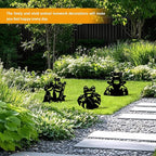 3 Pack Frog Metal Garden Decorative Stakes, Weather Proof Silhouette Statues - Image 6