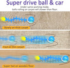 Interactive Cat Toys Ball for Indoor Cats Fast Rolling on Carpet, Chirping & - Image 2