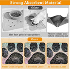 Pet Feeding Mat, Dog Paw Absorbent Dog Cat Food Mat Dog Mat - Image 3