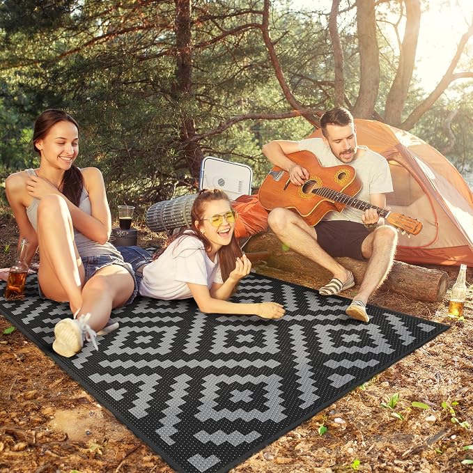 GENIMO Outdoor Rugs 3x5 Waterproof, Reversible Mats, Outdoor Area Rug, Plastic - Image 2