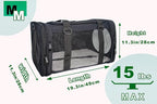 Soft-Sided Pet Carrier for Cats Small Dogs of 15 Lbs Medium Black - Image 4