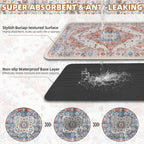PUPTECK Dog Food Mat, Absorbent Pet Feeding Bowl Mat, Non-Slip Dog Mat - Image 3