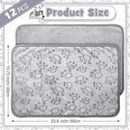 Tegeme 12 Pcs Pet Blankets Soft Fluffy Fleece Dog Cat Warm Paw Print Pattern - Image 2